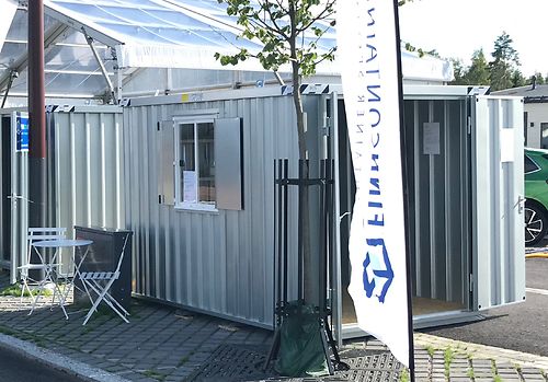 14' LC (2x4m) kevytkontti päätypariovella, ikkuna, vuokraus