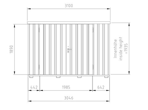 10' LC (2x3m) L-SC kevytkontti sivupariovilla