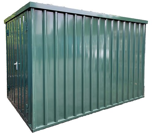 10' LC (2x3SZS) kevytkontti päätypariovilla, mustanvihreä RAL6012